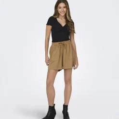 Short taille haute fluide avec poches Femme ONLY