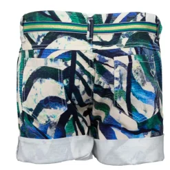 Short unbleached motif palmier avec ceinture brillante Femme PLEASE