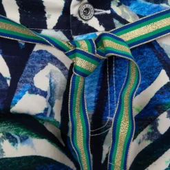 Short unbleached motif palmier avec ceinture brillante Femme PLEASE