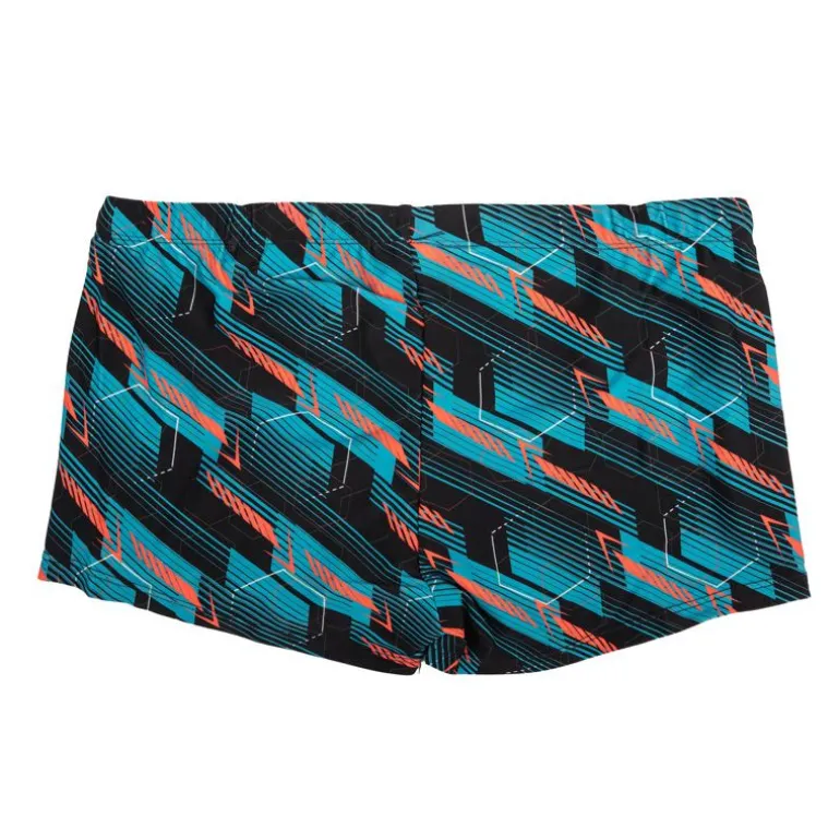 Shorty de bain bleu et orange graphique Homme HAUTE PRESSION