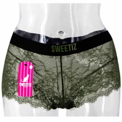 Shorty en dentelle bande élastique logo sexy Femme SWEETIZ