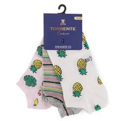 Socquette ananas x3 Femme TORRENTE