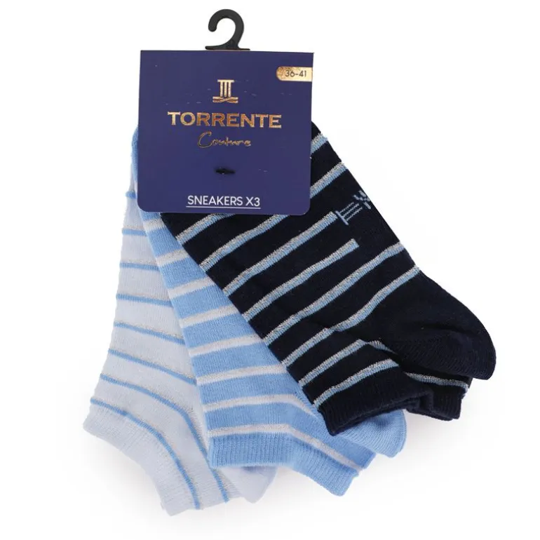 Socquette rayé x3 Femme TORRENTE