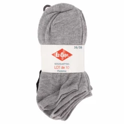 Socquette unie lot x10 noumea Femme LEE COOPER