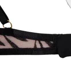 Soutien gorge transparent noir et marron à dentelle Femme AUBADE