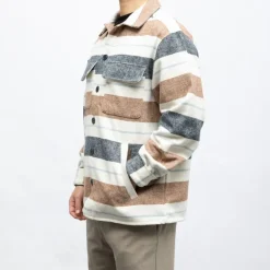 Surchemise teo à rayures laine Homme DEELUXE 74