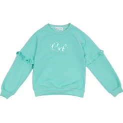 Sweat à sequins coton col rond manches avec volants Fille CXL BY CHRISTIAN LACROIX