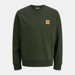 Sweat brandy coton col ras de cou manches longues Homme JACK & JONES