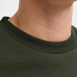 Sweat brandy coton col ras de cou manches longues Homme JACK & JONES