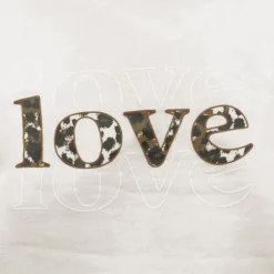 Sweat coton rubi Love imprimé léopard Femme ONLY