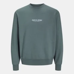 Sweat doux col ras de cou coton mélangé vesterbro manches longues Homme JACK & JONES