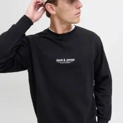 Sweat doux col ras de cou coton mélangé vesterbro manches longues Homme JACK & JONES