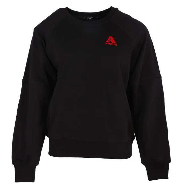 Sweat hibisca noir Femme DEELUXE 74