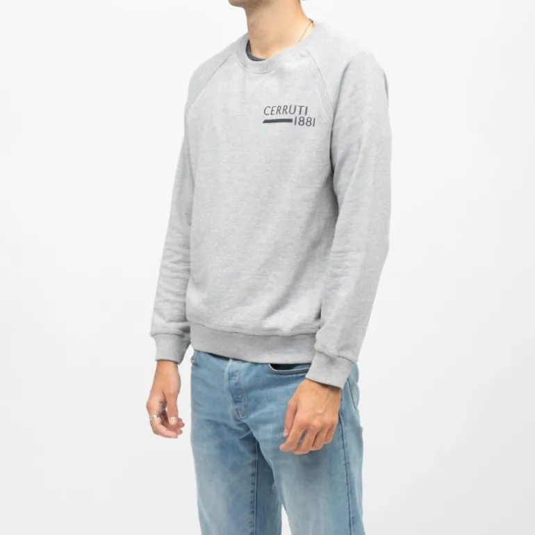 Sweat manches longues col rond coda imprimé logo Homme CERRUTI