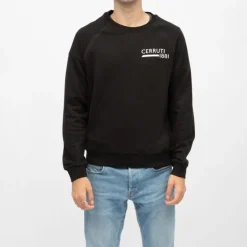 Sweat manches longues col rond coda imprimé logo Homme CERRUTI