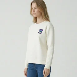 Sweat mane col rond avec broderie fleur Femme LES TROPEZIENNES PAR M.BELARBI