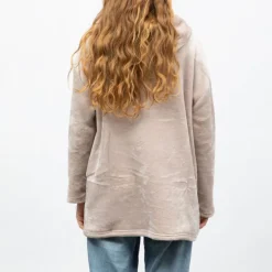 Sweat plaid à capuche avec grande poche Femme LULU CASTAGNETTE