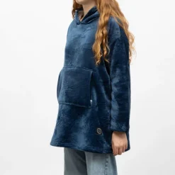 Sweat plaid à capuche avec grande poche Femme LULU CASTAGNETTE