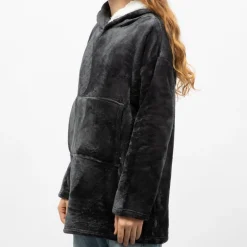 Sweat plaid à capuche avec grande poche Femme LULU CASTAGNETTE