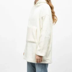 Sweat plaid à capuche avec grande poche Femme LULU CASTAGNETTE