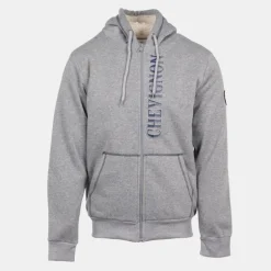 Sweat zippé à capuche fourrée surpiqures colorées Homme CHEVIGNON