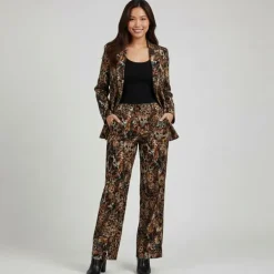 Tailleur imprimé animal doublure chocolat Femme IMPERIAL