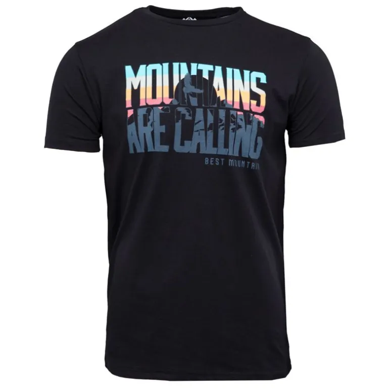 Tee shirt ajusté Mountains are calling coton Homme BEST MOUNTAIN