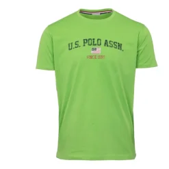 Tee shirt avec texte logo acid green nick Homme US POLO