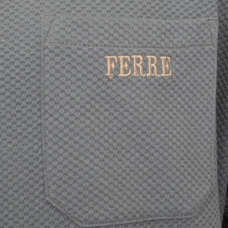 Tee shirt basique avec poche tissu texturé logo brodé Homme GIANFRANCO FERRE