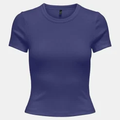 Tee shirt basique col rond coton bio Femme ONLY