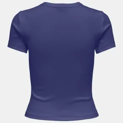 Tee shirt basique col rond coton bio Femme ONLY