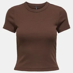 Tee shirt basique col rond coton bio Femme ONLY