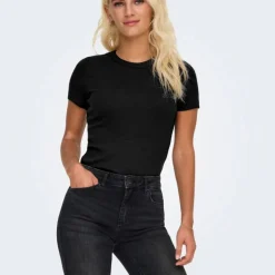 Tee shirt basique col rond coton bio Femme ONLY