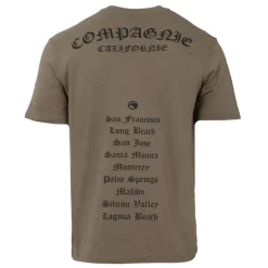 Tee shirt basique coton avec imprimé villes américaines Homme COMPAGNIE DE CALIFORNIE