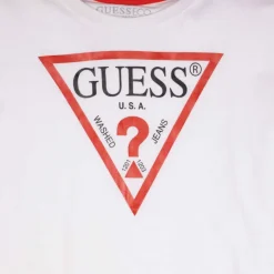 Tee shirt basique coton col rond avec logo Enfant GUESS