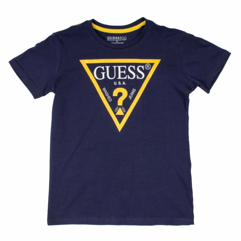 Tee shirt basique coton col rond avec logo Enfant GUESS
