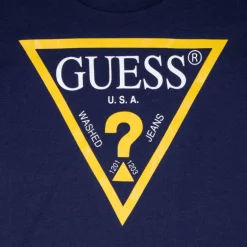 Tee shirt basique coton col rond avec logo Enfant GUESS