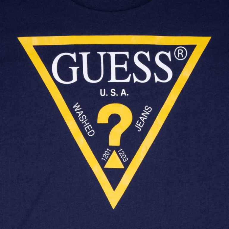 Tee shirt basique coton col rond avec logo Enfant GUESS