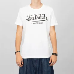 Tee shirt basique logo délavé col rond coton Homme VON DUTCH