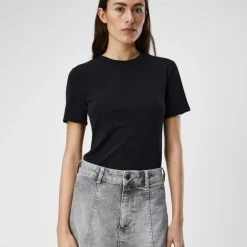 Tee shirt basique noir Jannie manches courtes Femme OBJECT