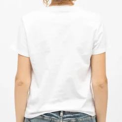 Tee shirt blanc coeur relief imprimé Love Femme LA PETITE ETOILE