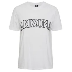 Tee shirt blanc imprimé Arizona Femme PIECES