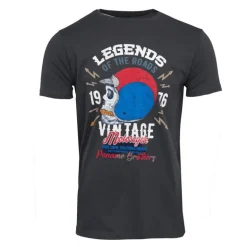 Tee shirt casque moto coton squelette Homme PANAME BROTHERS