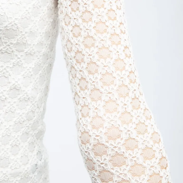 Tee shirt col bateau à dentelle manches longues thell Femme LA PETITE ETOILE