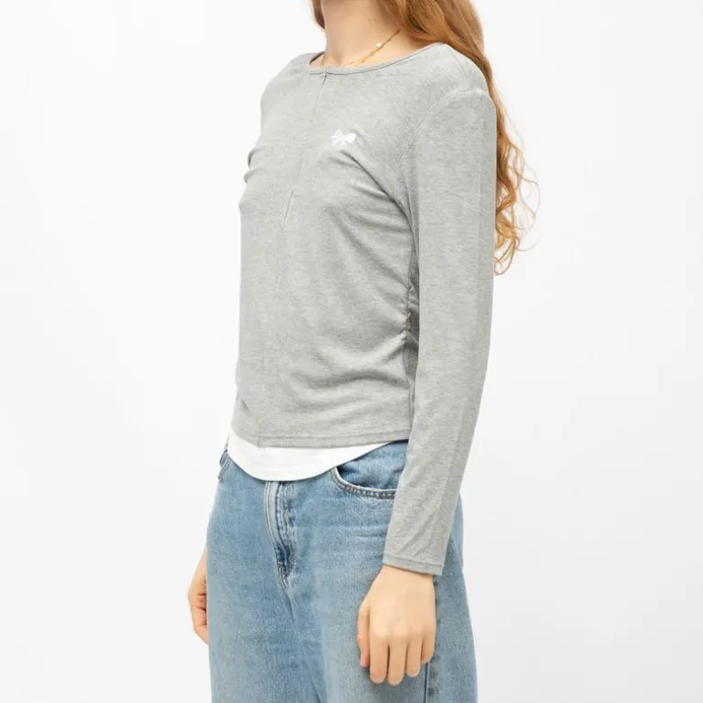 Tee shirt col bateau aliona avec zip noeud brodé Femme BURTON OF LONDON