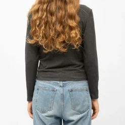 Tee shirt col bateau aliona avec zip noeud brodé Femme BURTON OF LONDON