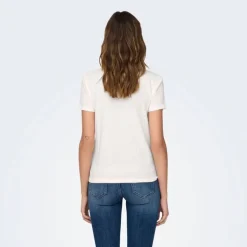 Tee shirt col rond michigan coton Amour Femme JDY