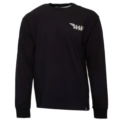 Tee shirt col rond noir log ailé en coton Homme WHEELS AND WAVES