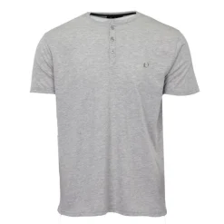 Tee shirt col tunisien avec boutons Homme PIERRE CARDIN