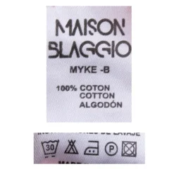 Tee shirt col v en coton uni myke-b Homme BLAGGIO